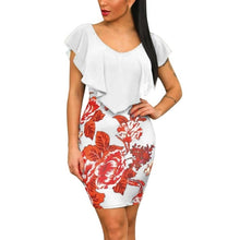 Load image into Gallery viewer, Printed Bodycon Holiday Party Short Mini Dress