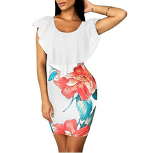 Load image into Gallery viewer, Printed Bodycon Holiday Party Short Mini Dress