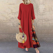 Load image into Gallery viewer, O-Neck Button High Low Hem