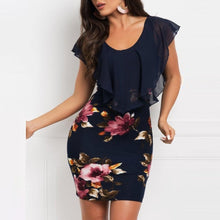 Load image into Gallery viewer, Printed Bodycon Holiday Party Short Mini Dress
