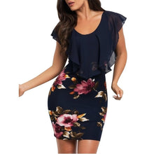 Load image into Gallery viewer, Printed Bodycon Holiday Party Short Mini Dress
