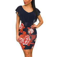 Load image into Gallery viewer, Printed Bodycon Holiday Party Short Mini Dress
