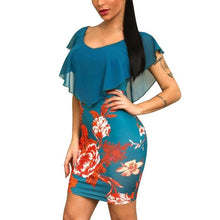 Load image into Gallery viewer, Printed Bodycon Holiday Party Short Mini Dress
