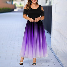 Load image into Gallery viewer, New Hollow Out Print Plus Size Dresses
