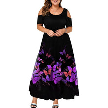 Load image into Gallery viewer, New Hollow Out Print Plus Size Dresses
